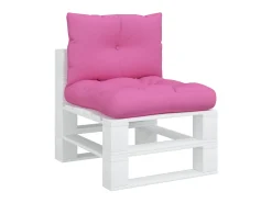 Cojines para palés 2 unidades tela Oxford rosa ES646907