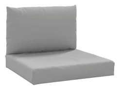 Cojines para palés 2 unidades tela Oxford gris ES547565