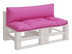 Cojines para palés 2 unidades tela Oxford rosa ES505772