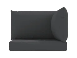 Cojines para palés 3 unidades tela Oxford negro ES841425