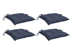 Cojines para silla 4 unidades tela Oxford azul marino 50x50x7 cm