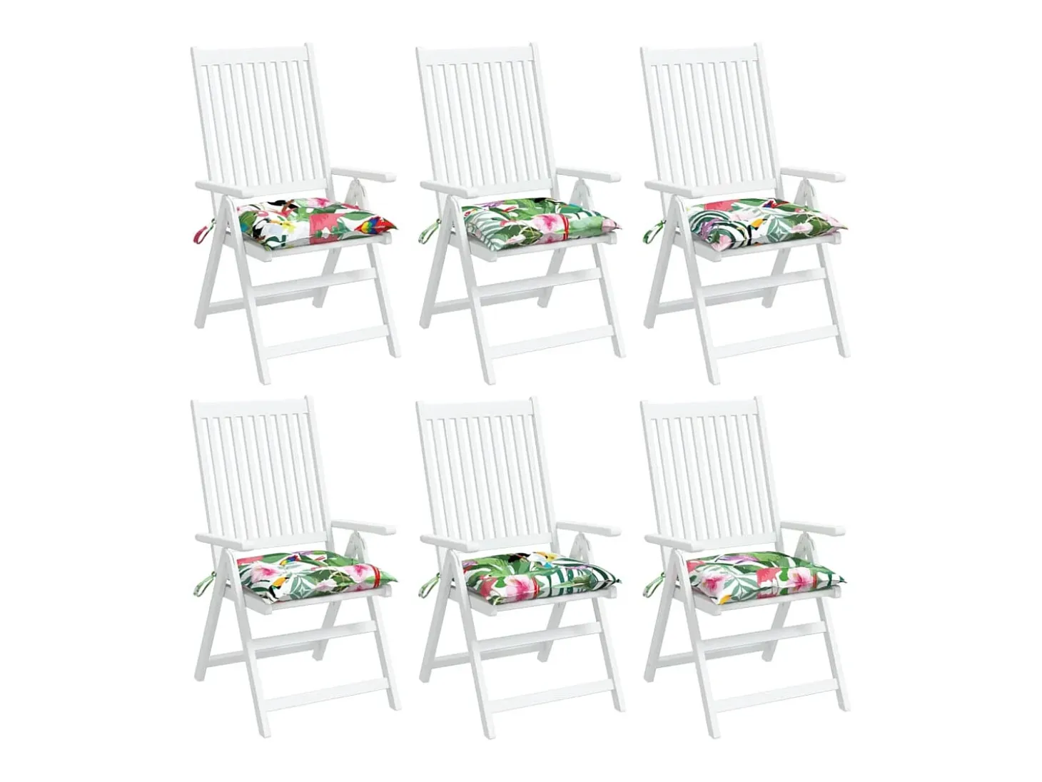 Cojines para silla 6 unidades tela Oxford multicolor 50x50x7 cm