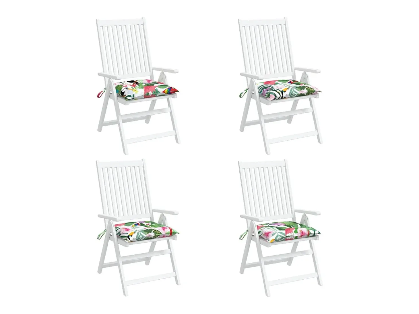 Cojines para silla 4 unidades tela Oxford multicolor 50x50x7 cm
