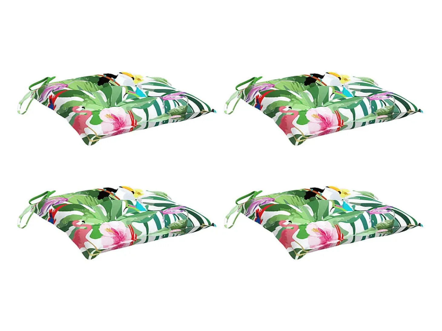 Cojines para silla 4 unidades tela Oxford multicolor 50x50x7 cm