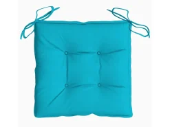 Cojines para silla 6 unidades tela turquesa 40x40x7 cm