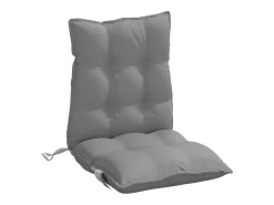 Cojines para silla con respaldo bajo 2 unidades tela Oxford gris