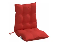 Cojines para silla con respaldo bajo 2 unidades tela Oxford rojo