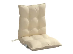 Cojines para silla con respaldo bajo 6 unidades tela Oxford beige