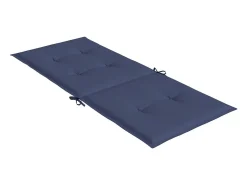 Cojines para silla con respaldo alto 4 unidades tela azul marino