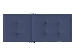 Cojines para silla con respaldo alto 4 unidades tela azul marino