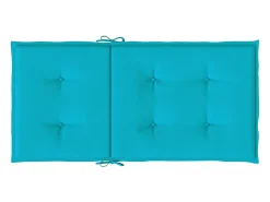 Cojines para silla con respaldo bajo 2 unidades tela turquesa