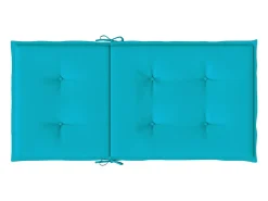 Cojines para silla con respaldo bajo 4 unidades tela turquesa