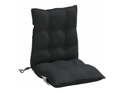 Cojines para silla con respaldo bajo 6 unidades tela Oxford negro