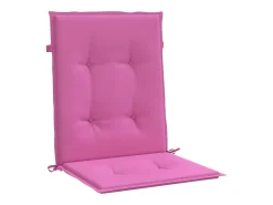 Cojines para silla con respaldo bajo 4 unidades tela rosa