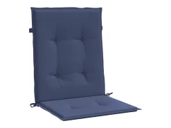 Cojines para silla con respaldo bajo 2 unidades tela azul marino