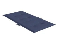 Cojines para silla con respaldo bajo 4 unidades tela azul marino