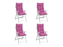 Cojines para silla con respaldo alto 4 unidades tela Oxford rosa
