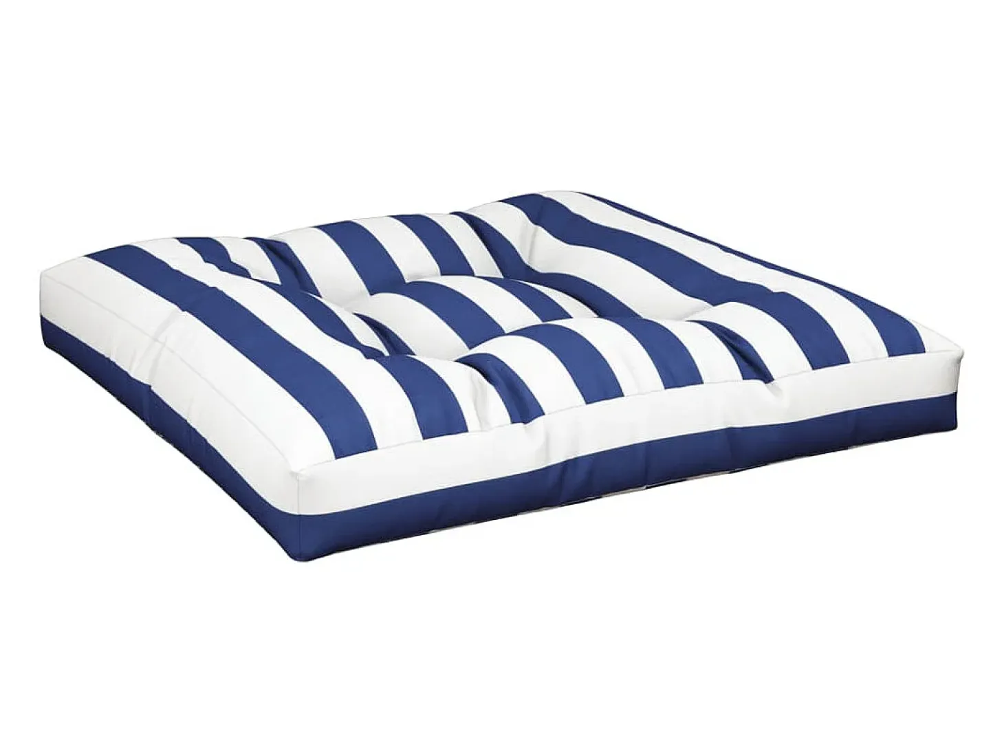 Cojines para sofá de palets 2 piezas tela a rayas azul y blanco