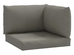 Cojines para sofá de palets 3 uds tela gris oscuro melange ES608332