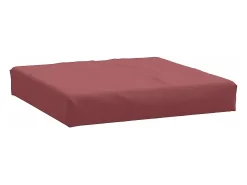 Cojines para sofá de palets 2 unidades tela rojo tinto melange