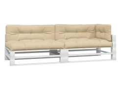 Cojines para sofá de palets 5 unidades tela beige