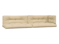 Cojines para sofá de palets 5 unidades tela beige