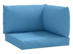 Cojines para sofá de palets 3 unidades tela azul melange
