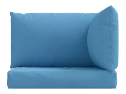 Cojines para sofá de palets 3 unidades tela azul melange