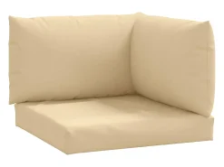 Cojines para sofá de palets 3 unidades tela beige melange