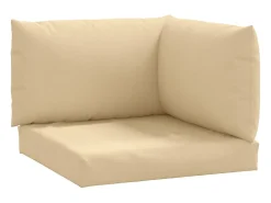 Cojines para sofá de palets 3 unidades tela beige melange