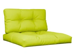 Cojines para sofá de palets 2 unidades tela verde claro ES884413