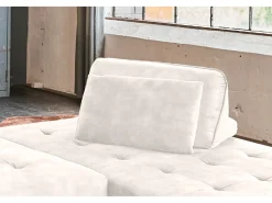 Cojines respaldo - blanco crema terciopelo - WIOLO