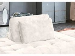 Cojines respaldo - blanco crema terciopelo - WIOLO