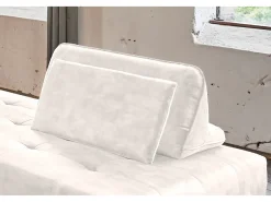 Cojines respaldo - blanco crema terciopelo - WIOLO