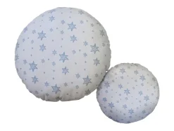 Cojines set de 2 algodón azul 30x30/50x50cm