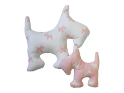 Cojines set de 2 algodón rosa 30x30/50x50cm