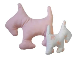 Cojines set de 2 algodón rosa 30x30/50x50cm