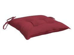 Cojines silla de jardín 2 unidades tela Oxford rojo tinto 40x40x7 cm