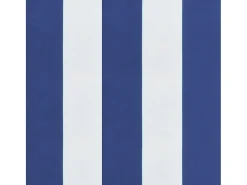 Cojines silla de respaldo bajo 4 unidades tela a rayas azul y blanco