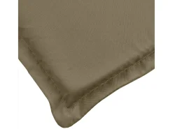 Cojines silla respaldo bajo 6 ud tela taupe melange 100x50x4 cm