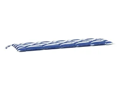 Cojín banco jardín tela Oxford a rayas azul y blanco 180x50x7cm ES270883