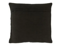 Cojín cuadrado con espejos redondos de algodón negro 45 x 45 cm