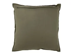 Cojín cuadrado de cuero verde 45 x 45 x 8 cm