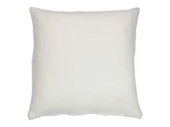 Cojín cuadrado de finas hojas de poliéster blanco de 43x43cm