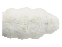 Cojín cuadrado de poliéster blanco 45x45x18 cm