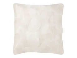 Cojín cuadrado de tela beige 45 x 45 x 10 cm