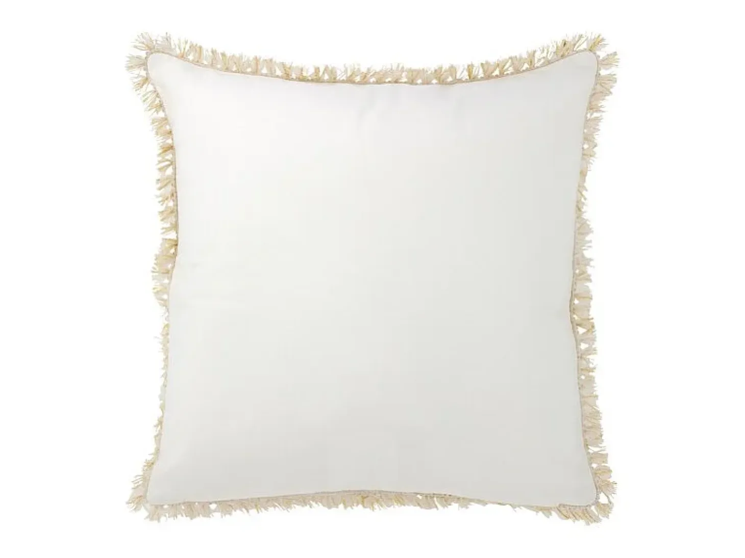 Cojín cuadrado de tela blanca 45 x 45 x 3,75 cm