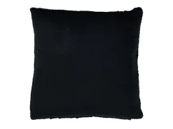 Cojín cuadrado de tela negra 45 x 45 x 10 cm