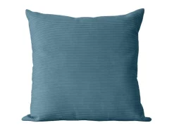 Cojín cuadrado de terciopelo azul - 45x45 cm - DUNE - SACASA