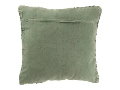 Cojín cuadrado en algodón verde 50x50x12 cm